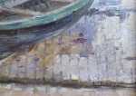 Léon-Gustave RAVANNE Les barques huile sur toile, 55x37,5cm - 1896 (détail). Léon-Gustave Ravanne