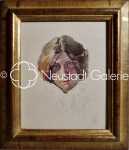 Lothar VON SEEBACH Eulalia aquarelle, 26x21cm (avec son cadre). Lothar von Seebach