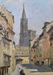 Lothar von SEEBACH La rue d or à Strasbourg (détail). Lothar von Seebach