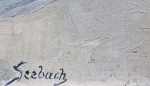 Lothar von SEEBACH La rue d or à Strasbourg (détail signature). Lothar von Seebach