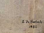 Lothar von SEEBACH - Trompe-l oeil - Bécasse avec un fond en bois (détail signature et datation). Lothar von Seebach