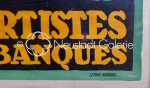 Louis-Philippe KAMM Bal des Artistes - Les saltimbanques - 1923 affiche originale, 71,5x51cm (à vue) - détail. Louis-Philippe Kamm