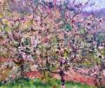 Lucien HAFFEN Arbres en fleurs au printemps Huile sur toile, 50x61cm - détail. Lucien Haffen