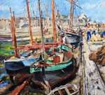 Lucien Haffen Bateaux amarrés au port (détail). Lucien Haffen