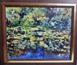 Lucien HAFFEN Les nénuphars huile sur toile, 50x61cm (avec son cadre). Lucien Haffen