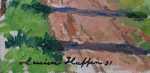 Lucien HAFFEN Paysage à la rivière (détail signature). Lucien Haffen