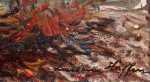 Lucien Haffen Paysage d automne Huile sur toile (détail). Lucien Haffen