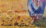 Lucien HAFFEN Scène de fenaison Huile sur panneau, 46x55cm - années 20  (détail signature). Lucien Haffen