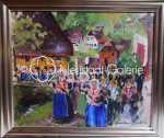 Lucien HAFFEN Scène folklorique huile sur toile, 39x47cm (ace son cadre). Lucien Haffen