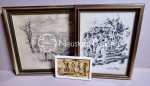 Lucien HAFFEN Village de Belmont crayon (vue de l ensemble). Lucien Haffen