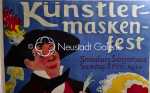 Paul Braunagel & Henri Beecke Künstler-maskenfest - Strassburg 5 febr. 1910 affiche originale, 110x84cm - détail. Paul Braunagel