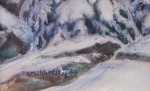Paul LESCHHORN Paysage de neige Aquarelle (détail). Paul Leschhorn