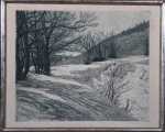 Paul Leschhorn Paysage de neige (Vosges) (avec son cadre). Paul Leschhorn