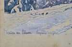 Paul LESCHHORN Sapin neigeux - bois (gravure) - détail. Paul Leschhorn