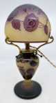 Paul Nicolas (d Argental) - Belle et rare lampe art nouveau de forme champignon à décor de roses - vers 1920. Paul Nicolas (d Argental)