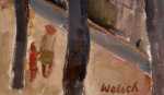 Paul WELSCH La rue Bonaparte à Paris Huile sur toile, 60x73cm (détail signature). Paul Welsch
