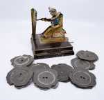 Philip VIELMETTER Clown dessinateur tôle lithographiée - vers 1895. Philip Vielmetter