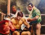 Robert HEITZ Le boxeur Huile sur toile, 46x38cm (détail). Robert Heitz