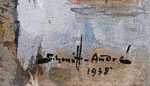 Schmitt André Ruelle à la Petite France, Strasbourg (détail signature). André Schmitt