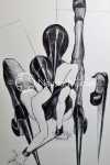 TOMI UNGERER Femme aux talons aiguilles (tenue SM) offset-litho (détail). Jean-Thomas Ungerer