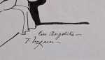 Tomi UNGERER Gut geschlafen encre sur papier (détail signature). Jean-Thomas Ungerer