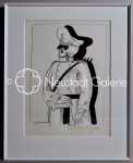 TOMI UNGERER Military hardware crayon et encre, 38x28cm (avec son cadre). Jean-Thomas Ungerer