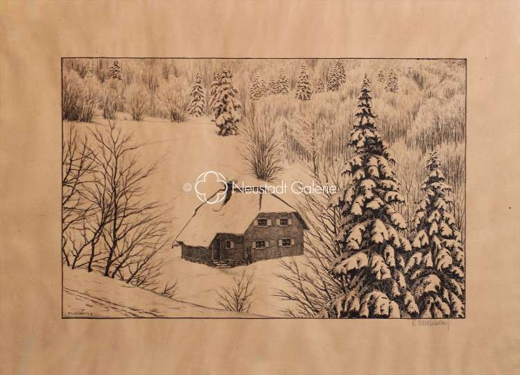 Paul Leschhorn - Ferme dans les Vosges en hiver
