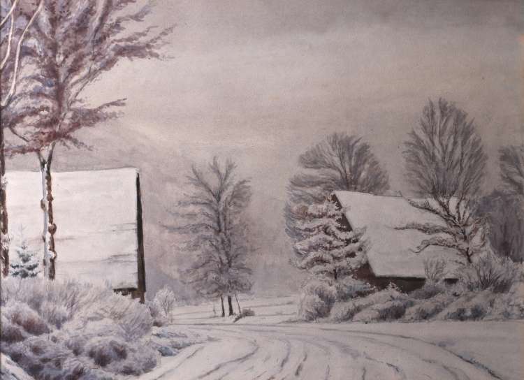 Paul Leschhorn - Paysage de neige
