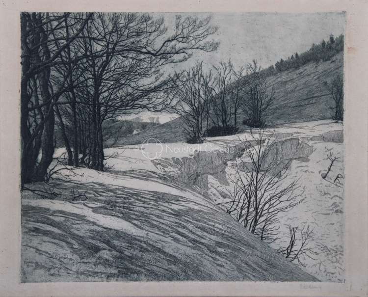 Paul Leschhorn - Paysage de neige (Vosges)