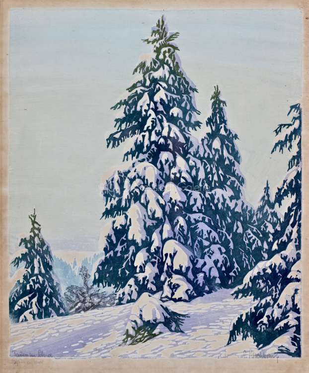 Paul Leschhorn - Sapins en hiver
