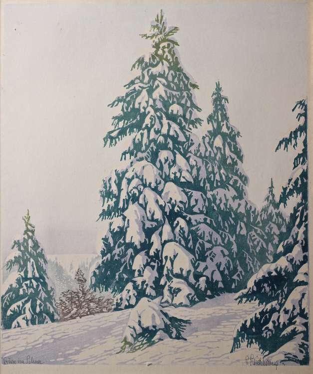 Paul Leschhorn - Sapins sous la neige