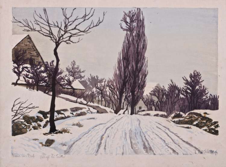 Paul Leschhorn - Village en hiver
