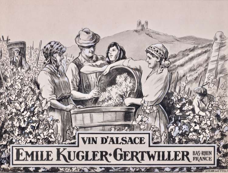 Fernand Schultz - Vin d Alsace - Emile Kugler à Gertwiller